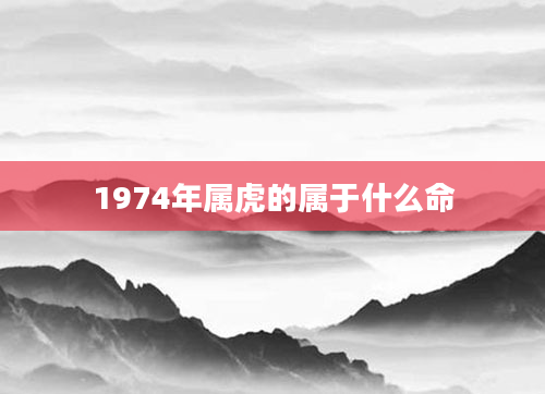 1974年属虎的属于什么命