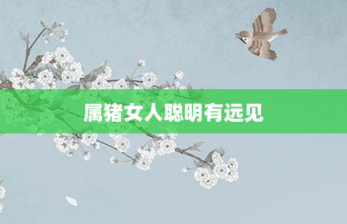 属猪女人聪明有远见