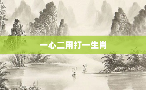 一心二用打一生肖