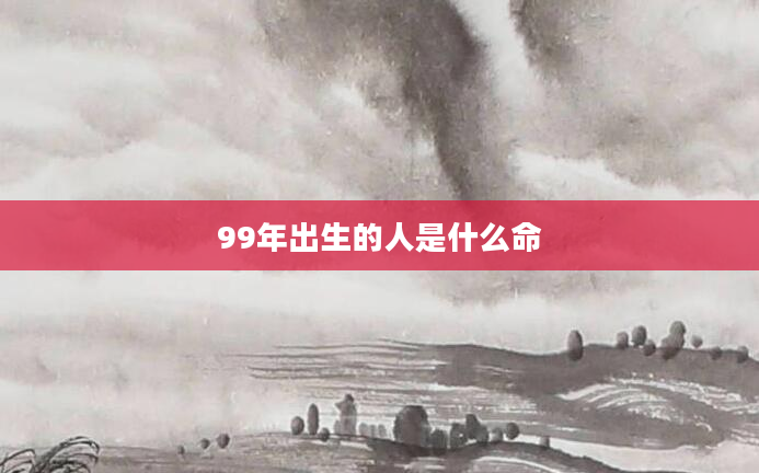 99年出生的人是什么命