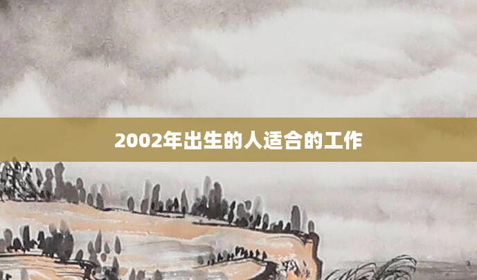 2002年出生的人适合的工作