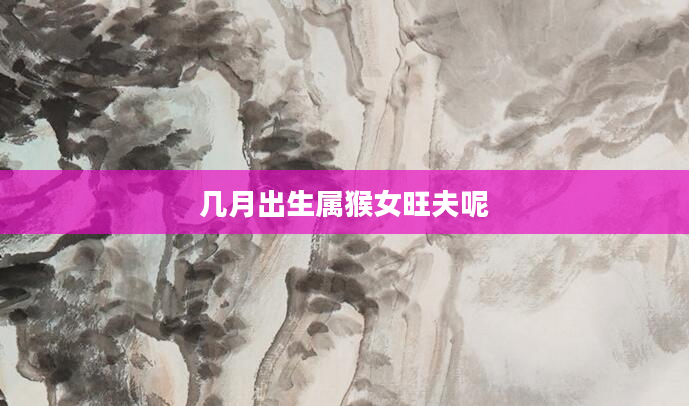 几月出生属猴女旺夫呢