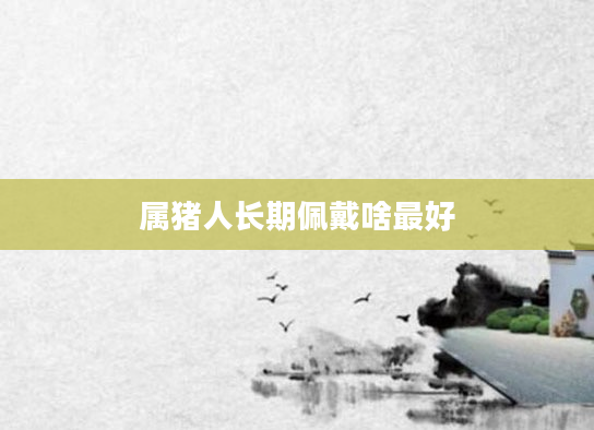 属猪人长期佩戴啥最好