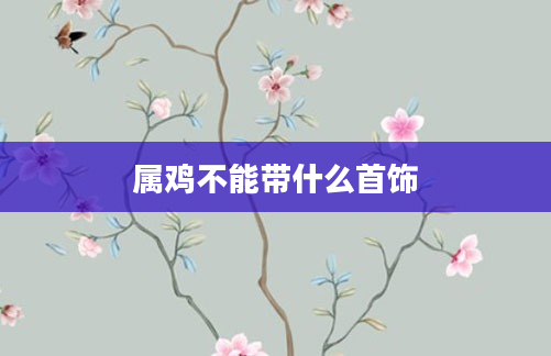 属鸡不能带什么首饰