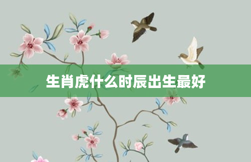 生肖虎什么时辰出生最好