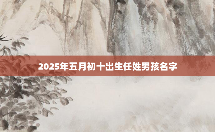 2025年五月初十出生任姓男孩名字