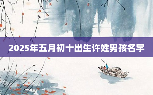 2025年五月初十出生许姓男孩名字