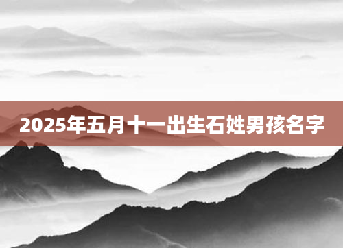 2025年五月十一出生石姓男孩名字