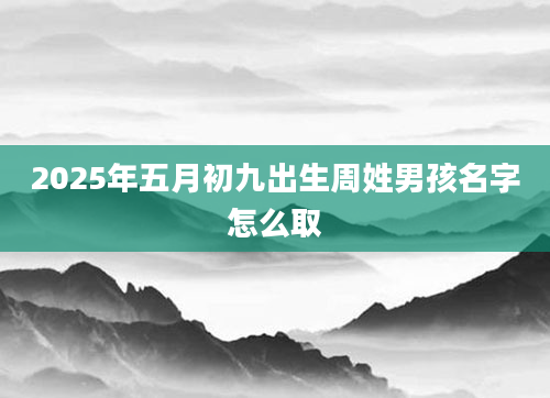 2025年五月初九出生周姓男孩名字怎么取
