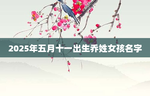 2025年五月十一出生乔姓女孩名字