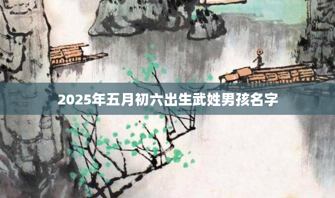2025年五月初六出生武姓男孩名字