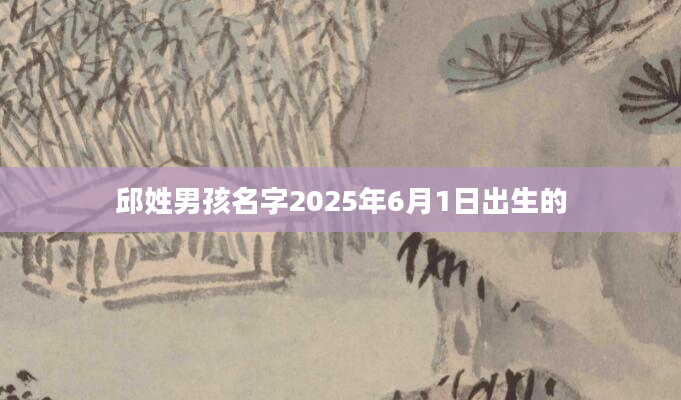 邱姓男孩名字2025年6月1日出生的