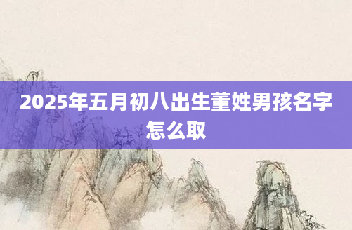 2025年五月初八出生董姓男孩名字怎么取
