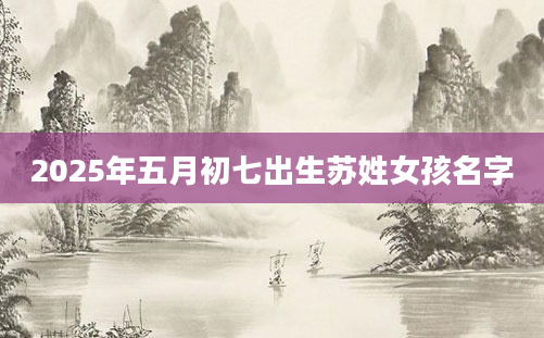 2025年五月初七出生苏姓女孩名字