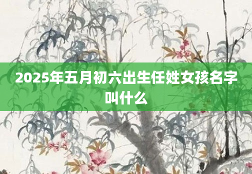 2025年五月初六出生任姓女孩名字叫什么