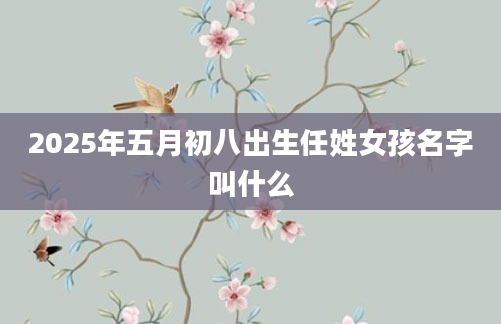 2025年五月初八出生任姓女孩名字叫什么