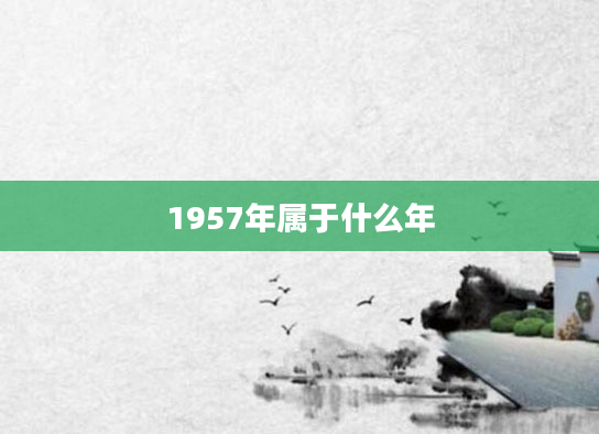 1957年属于什么年