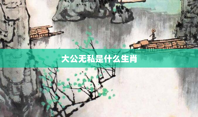 大公无私是什么生肖