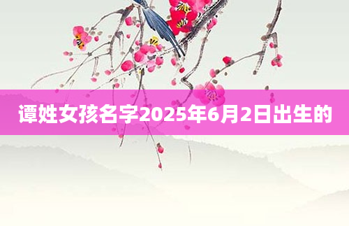 谭姓女孩名字2025年6月2日出生的