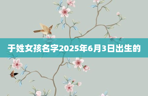 于姓女孩名字2025年6月3日出生的