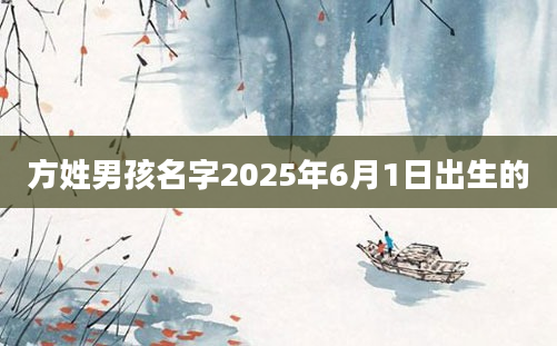 方姓男孩名字2025年6月1日出生的