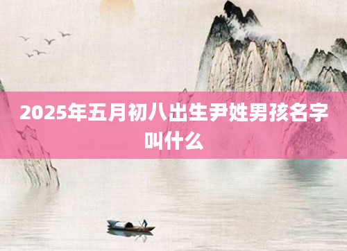 2025年五月初八出生尹姓男孩名字叫什么