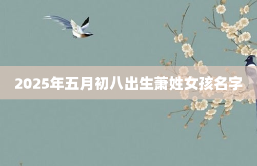 2025年五月初八出生萧姓女孩名字