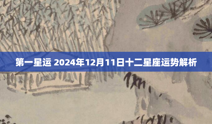 第一星运 2024年12月11日十二星座运势解析