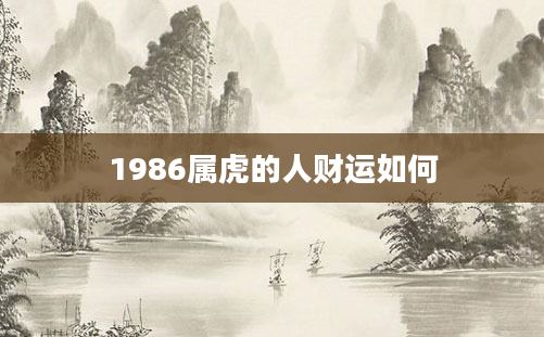 1986属虎的人财运如何
