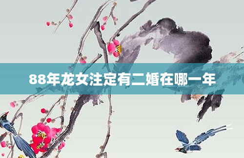 88年龙女注定有二婚在哪一年