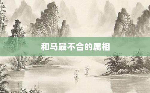 和马最不合的属相