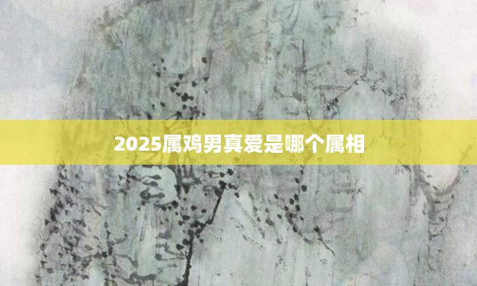 2025属鸡男真爱是哪个属相