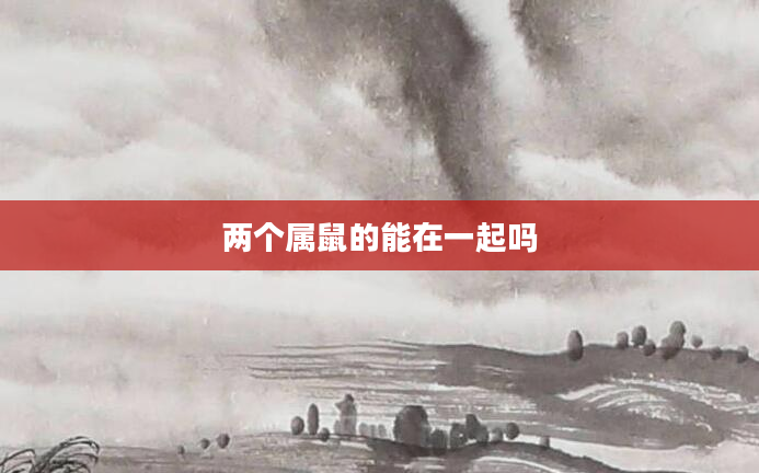 两个属鼠的能在一起吗
