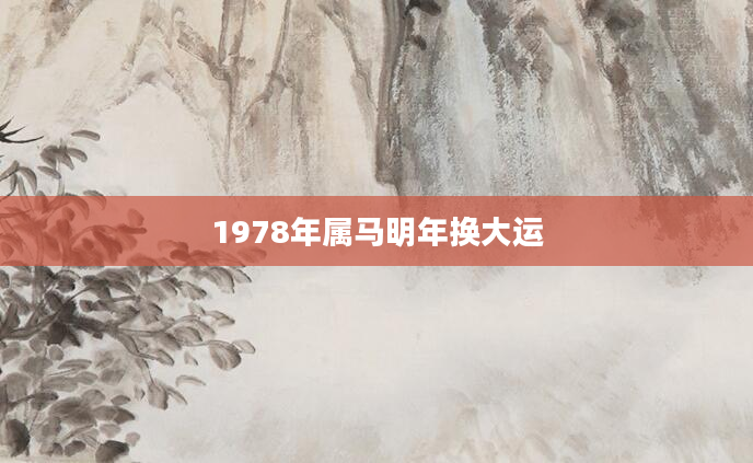 1978年属马明年换大运