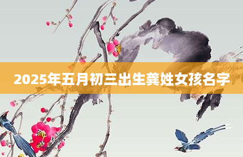 2025年五月初三出生龚姓女孩名字