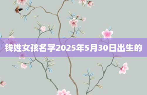 钱姓女孩名字2025年5月30日出生的