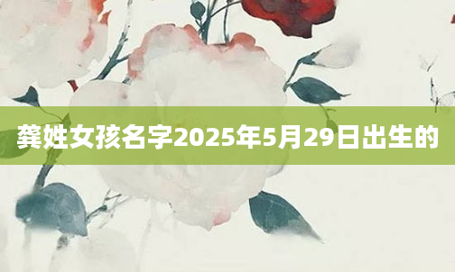 龚姓女孩名字2025年5月29日出生的