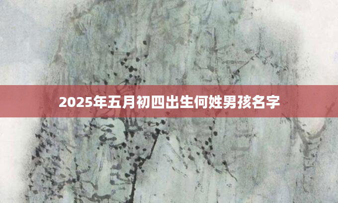 2025年五月初四出生何姓男孩名字