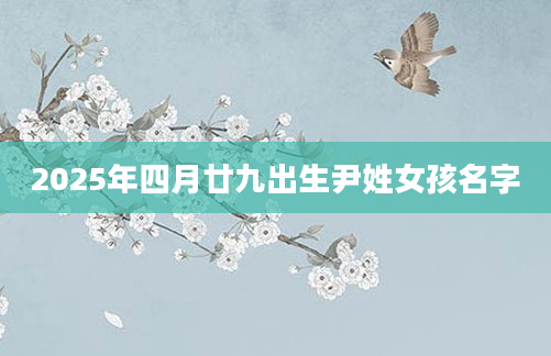 2025年四月廿九出生尹姓女孩名字