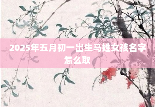 2025年五月初一出生马姓女孩名字怎么取
