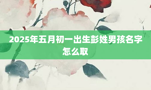 2025年五月初一出生彭姓男孩名字怎么取