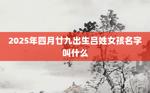 2025年四月廿九出生吕姓女孩名字叫什么