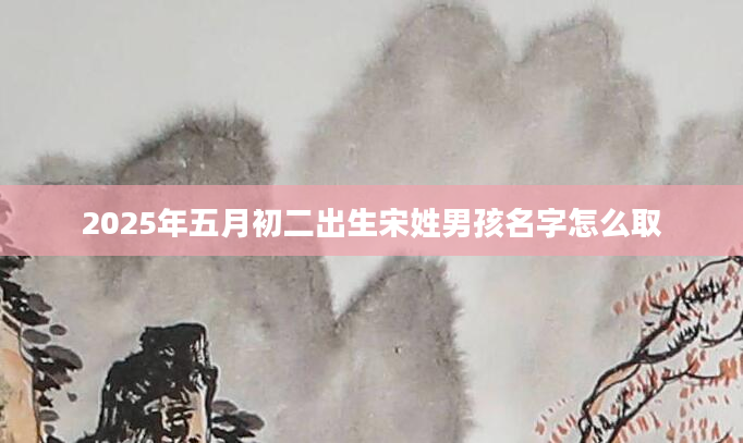 2025年五月初二出生宋姓男孩名字怎么取