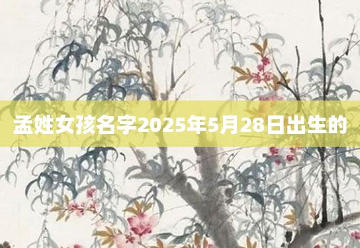 孟姓女孩名字2025年5月28日出生的