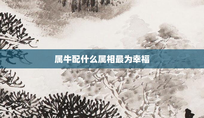 属牛配什么属相最为幸福