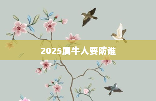 2025属牛人要防谁
