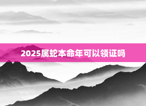 2025属蛇本命年可以领证吗