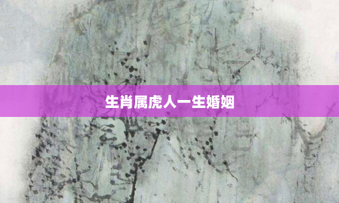 生肖属虎人一生婚姻