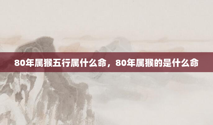 80年属猴五行属什么命，80年属猴的是什么命