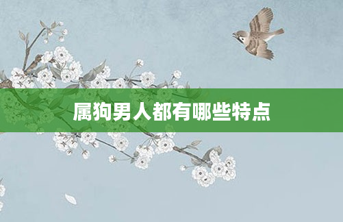 属狗男人都有哪些特点